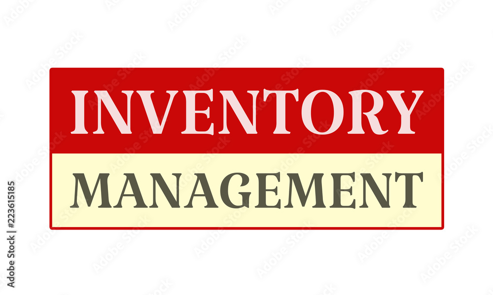 Inventory Management - written on red card on white background