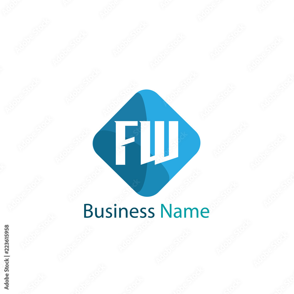 Initial Letter FW Logo Template Design Initial Letter FW Logo Template Design
