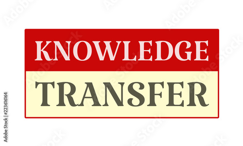 Knowledge Transfer - written on red card on white background