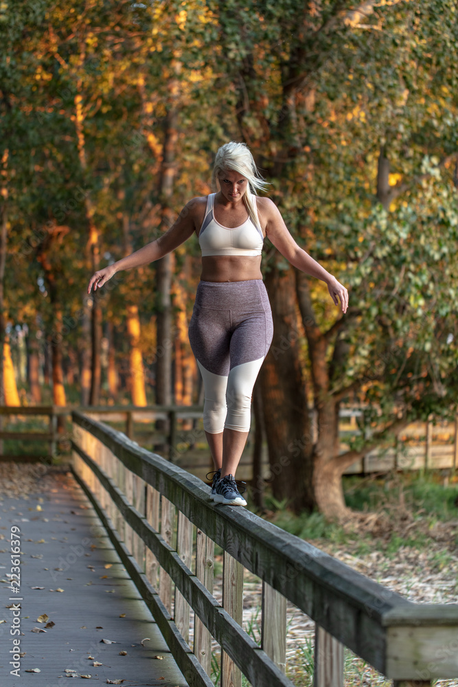 Women Working Out being Healthy in Nature Women Working Out being Healthy in Nature