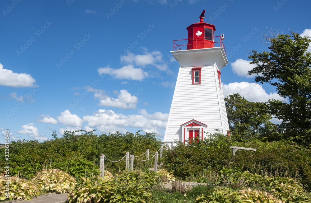 Victoria By the Sea Lighthouse in Prince Edward Island Canada Stock Photo
