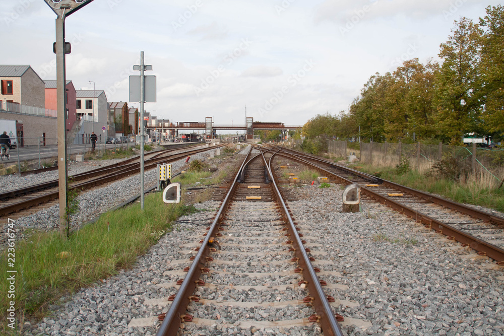 Railroad near trainstation