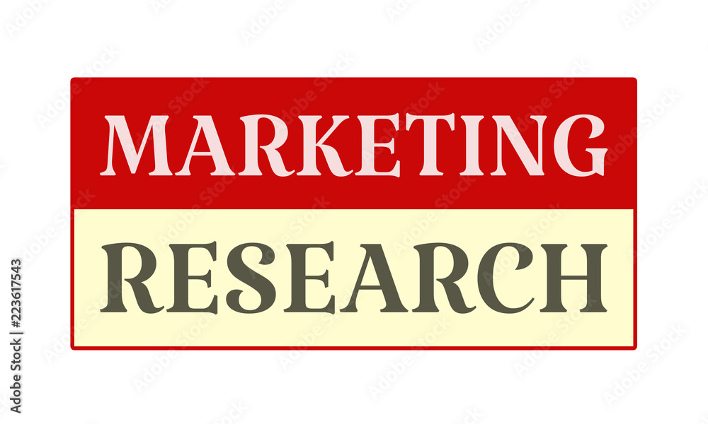 Marketing Research - written on red card on white background