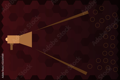 Flat design business Vector Illustration creative concept template copy space text for Ad website promotion esp isolated. Widespread Public Announcement Extend Volume Range Megaphone Loudness Level