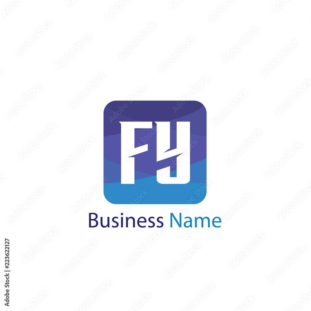 Obraz premium Initial Letter FY Logo Template Design