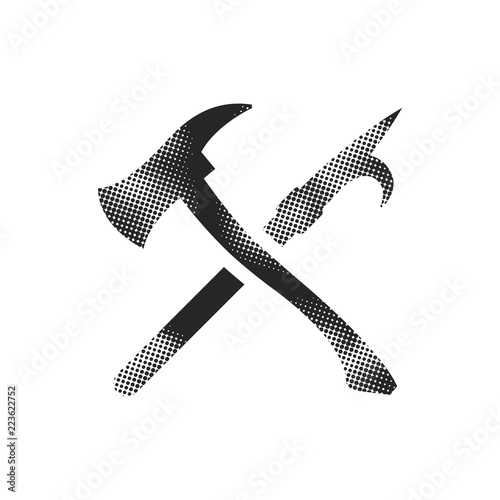 Halftone Icon - Fireman tools