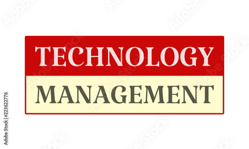 Wallpaper Mural Technology Management - written on red card on white background Torontodigital.ca