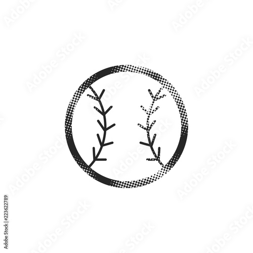 Halftone Icon - Baseball