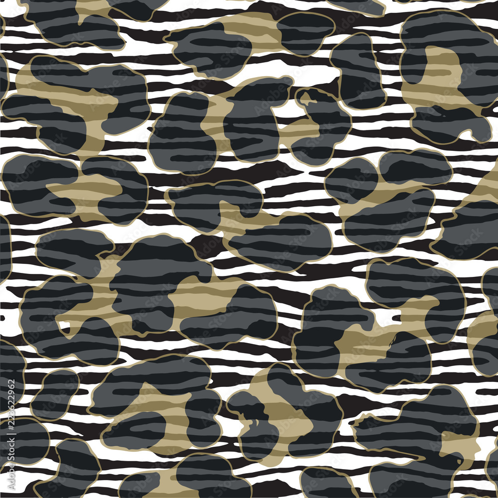 Fototapeta premium leopard zebra mix pattern design background