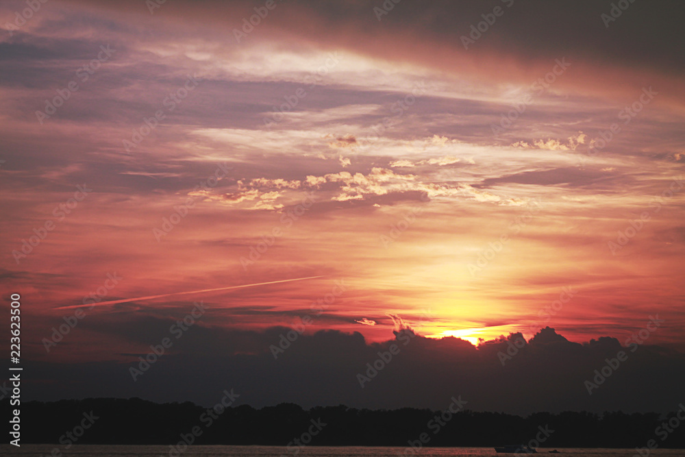 Fototapeta premium red sunset