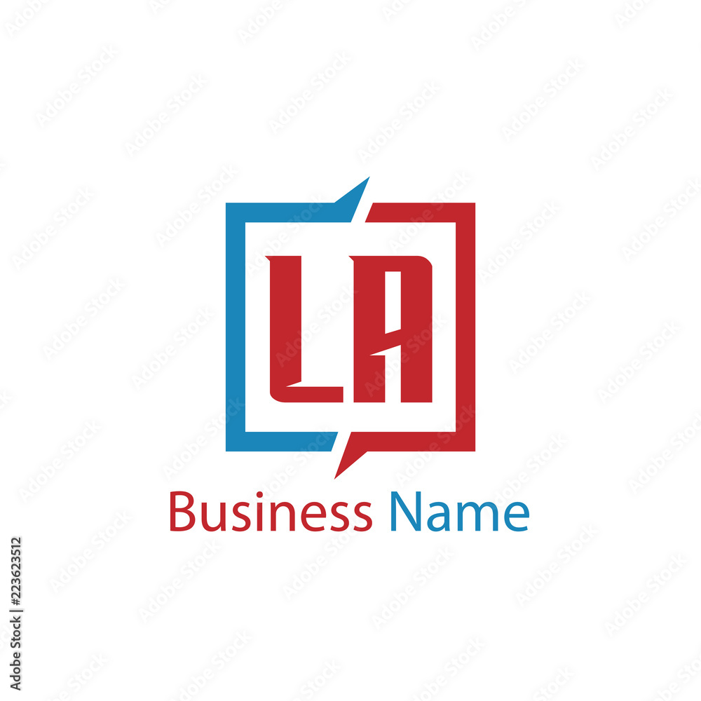 Initial Letter LA Logo Template Design Initial Letter LA Logo Template Design