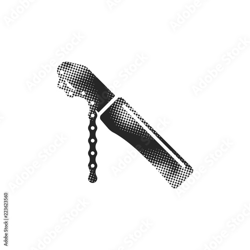 Halftone Icon - Chain whip