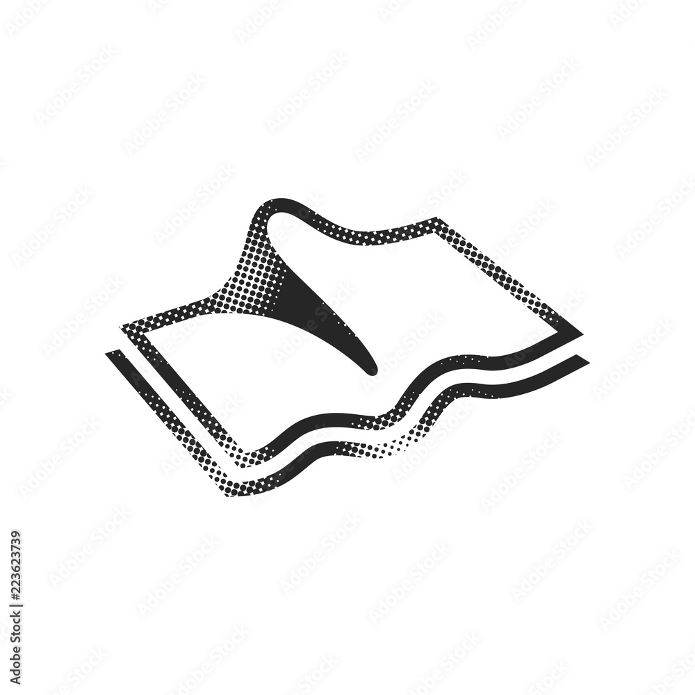 Halftone Icon - Cleaning cloth