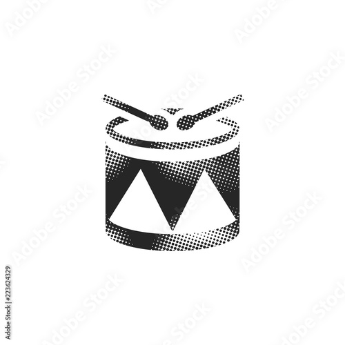 Halftone Icon - Drums