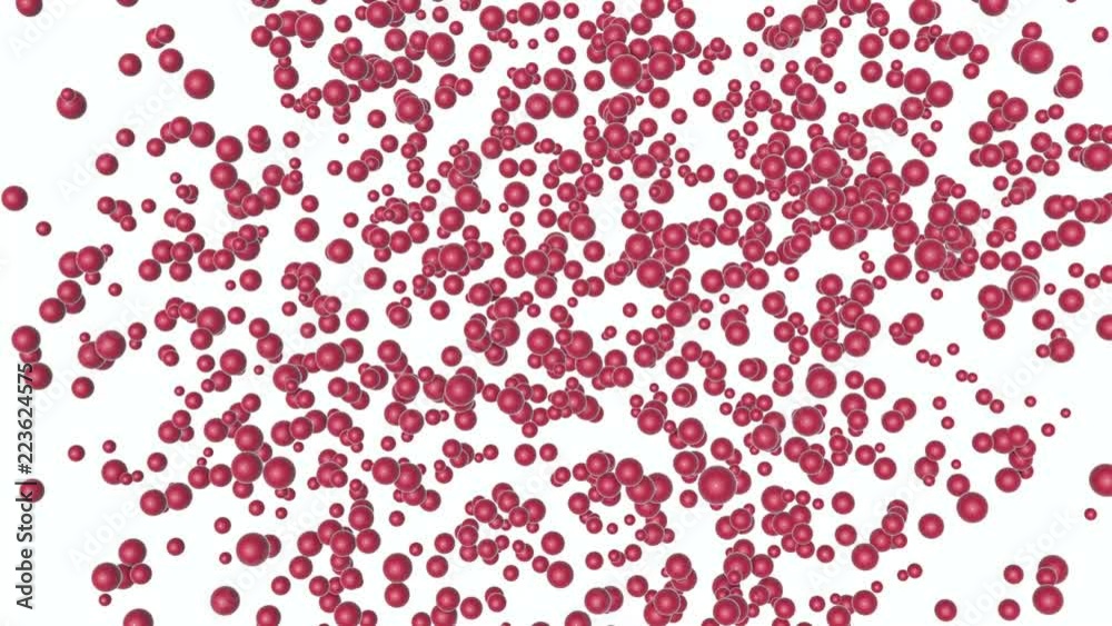 reds sphere slowly vibrates against a white background. abstract background. 3D rendering