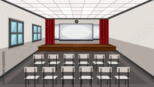 Interior of drama classroom