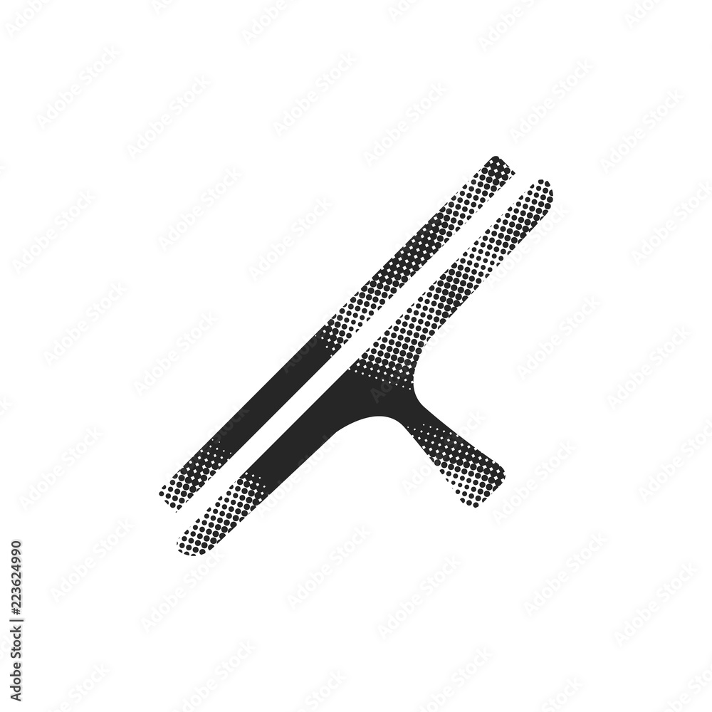 Obraz premium Halftone Icon - Glass scraper