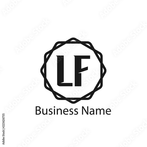 Initial Letter LF Logo Template Design