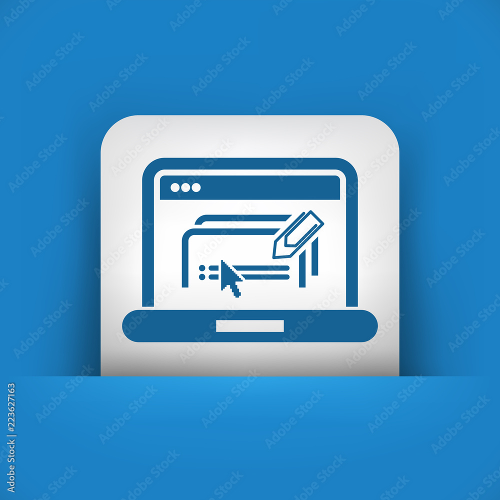 Illustration of text software document icon Illustration of text software document icon
