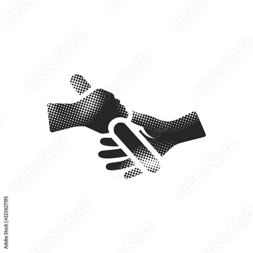 Halftone Icon - Relay run