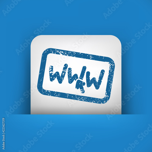 Illustration of "www" grunge stamp