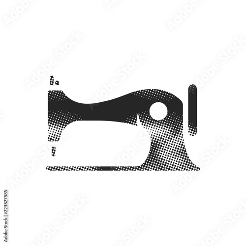 Halftone Icon - Vintage sewing machine