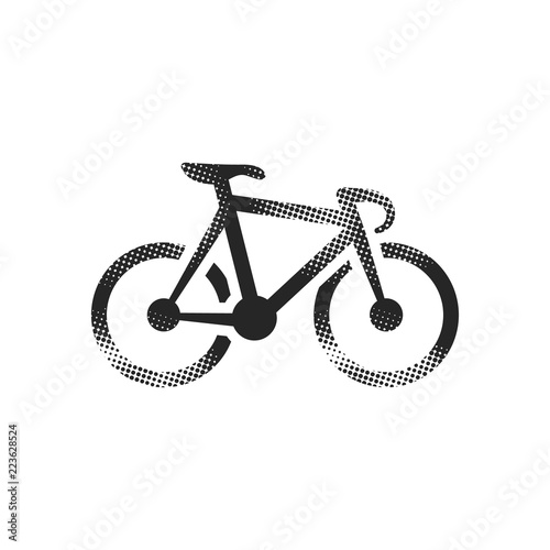 Halftone Icon - Track bicycle