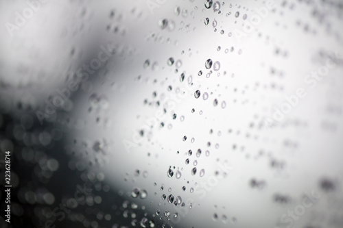 Raindrops on Glass. Dew drop on glass