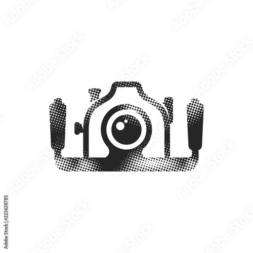 Halftone Icon - Underwater camera