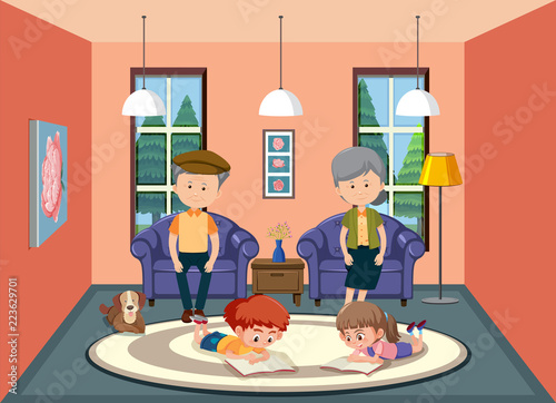Grandparent taking care of grandchildren