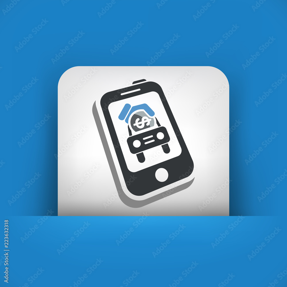 Automotive mobile icon Automotive mobile icon