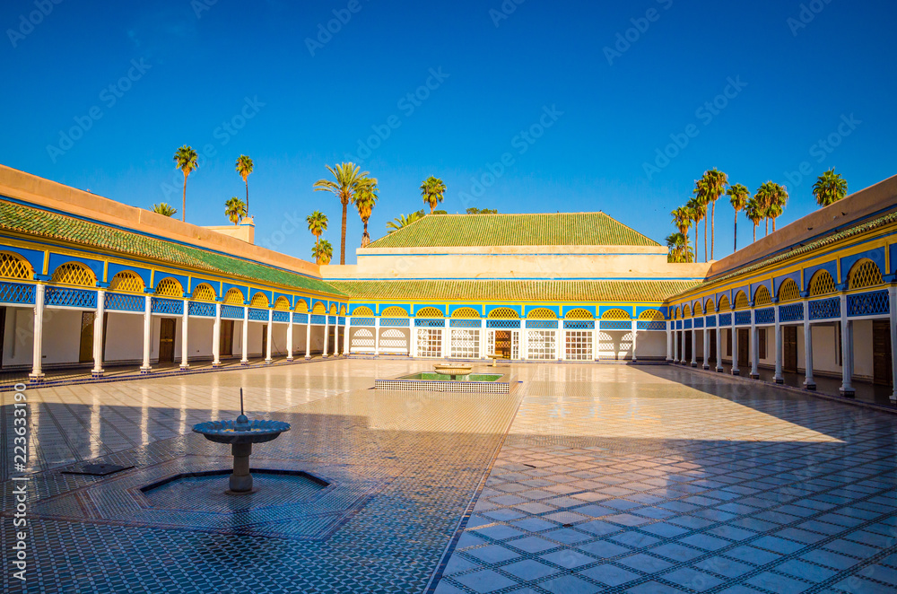 Courtyard at El Bahia Palace, Marrakech, Morocco