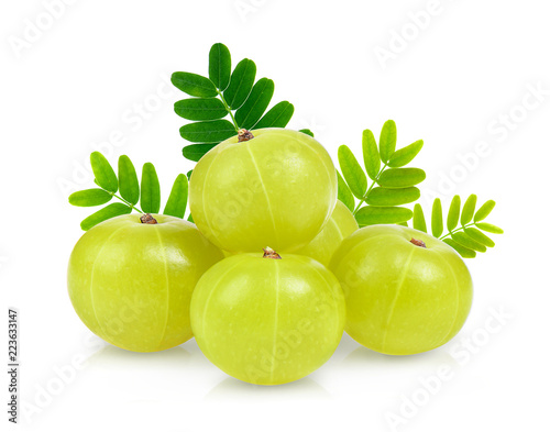 Indian gooseberry isolated on white background