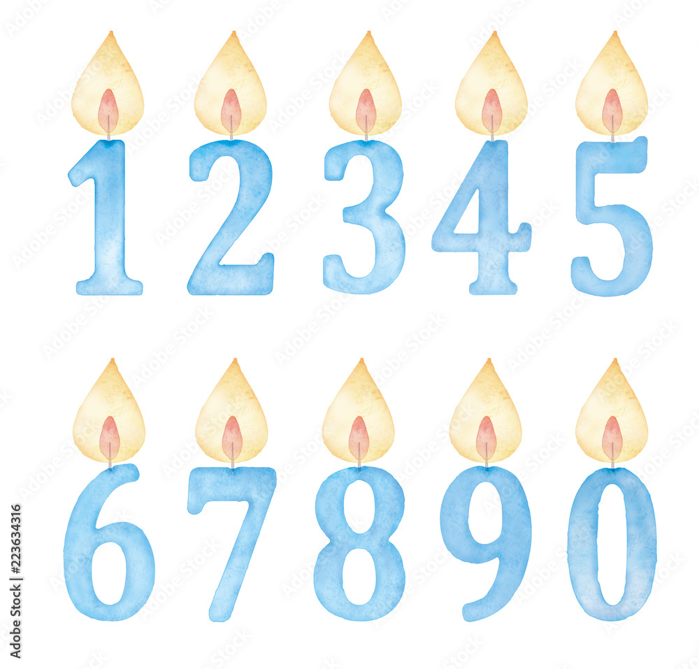 数字のろうそくのイラスト Stock Illustration Adobe Stock