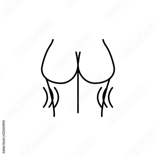 Beauty, cellulite leg thin icon. Element of beauty and anti aging icon for mobile concept and web apps. Thin line Beauty, cellulite leg thin icon can be used for web and mobile