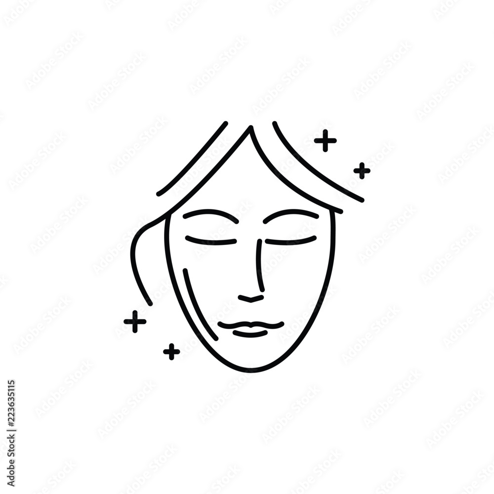 Face Lift Surgery Beauty Icon Element Of Beauty And Anti Aging Icon face-lift-surgery-beauty-icon-element-of-beauty-and-anti-aging-icon