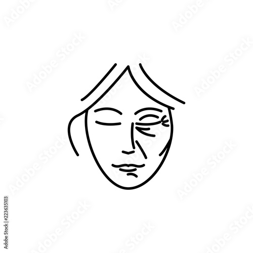 Woman beauty anti-aging  icon. Element of beauty and anti aging icon for mobile concept and web apps. Thin line Woman beauty anti-aging  icon can be used for web and mobile