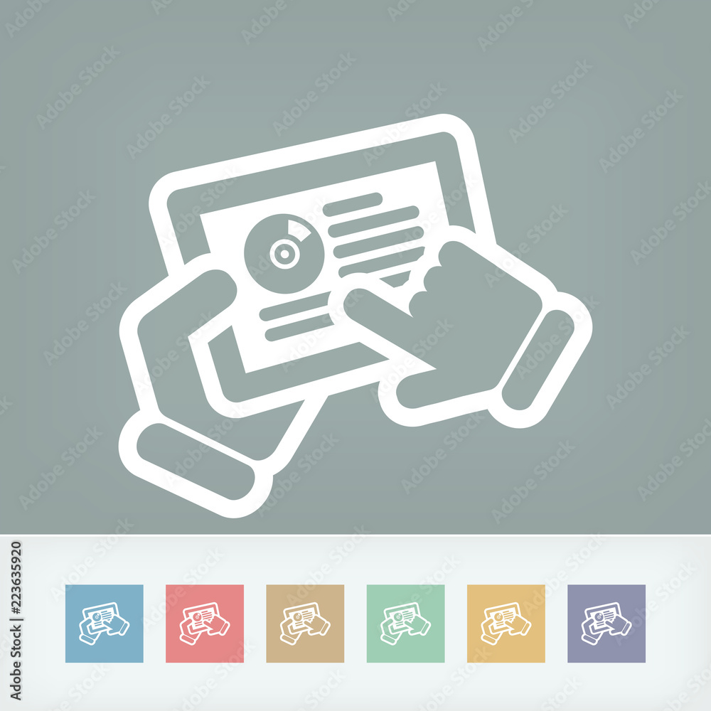 Tablet or smartphone music icon Tablet or smartphone music icon