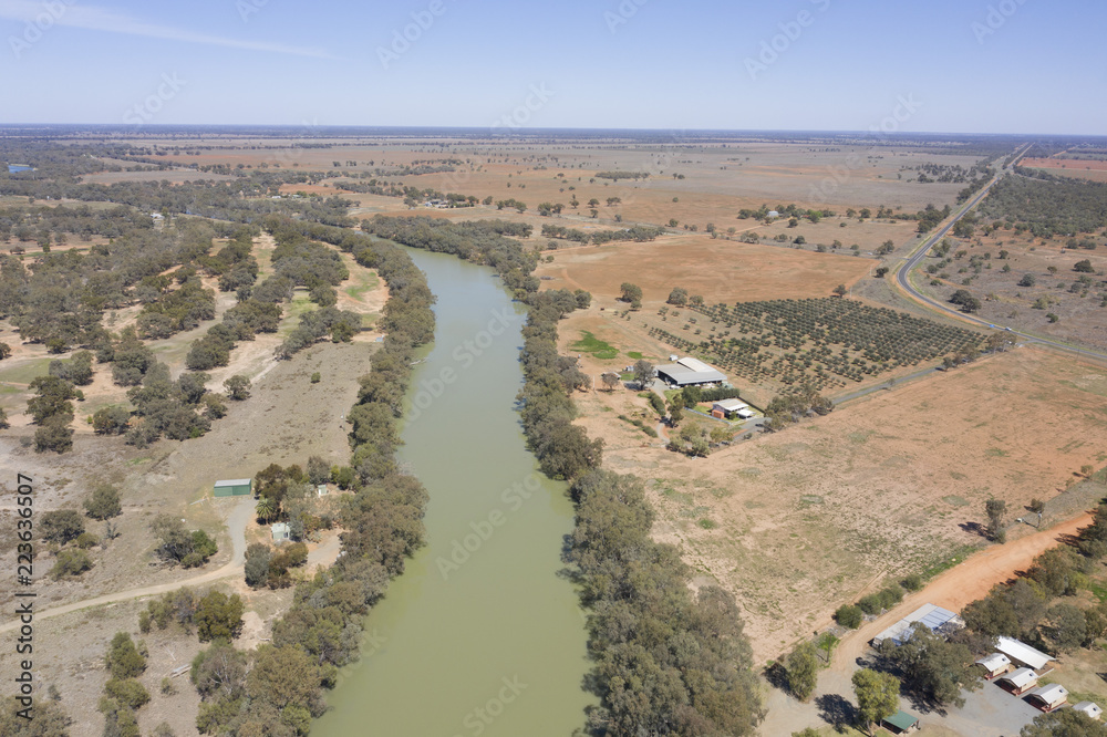 Nyngan on the Bogan river , New South Wales, Australia.