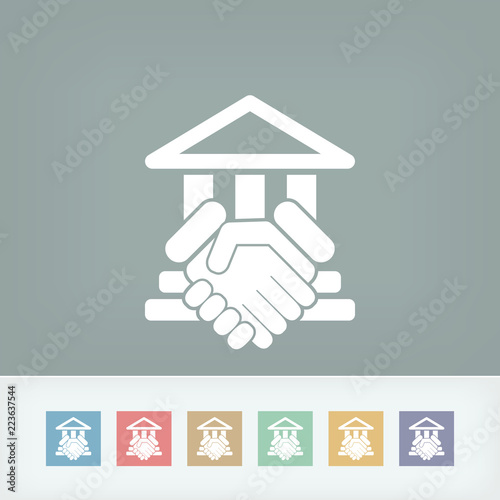 Courthouse agreement icon