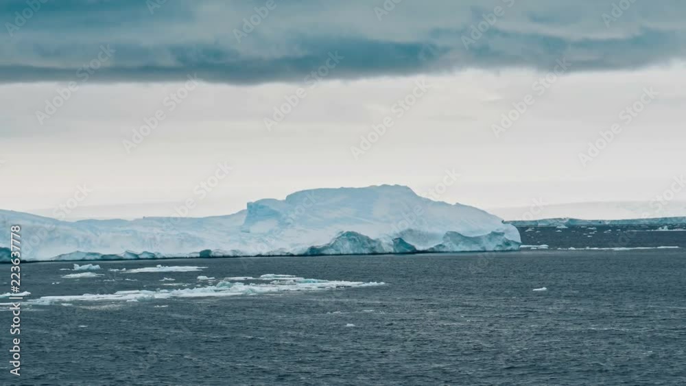 Ice floe floating in the ocean Ice floe floating in the ocean