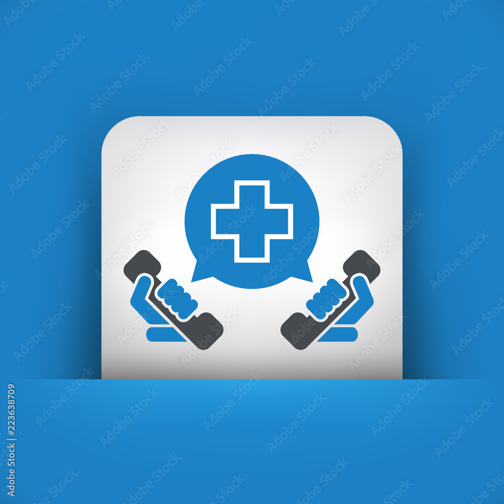 Obraz premium Emergency call contact