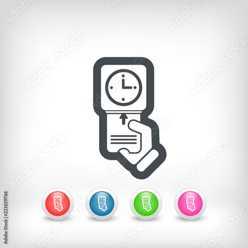 Clocking-in card icon