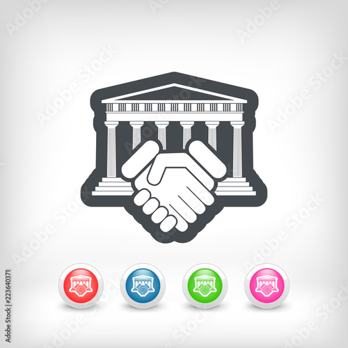 Courthouse agreement icon