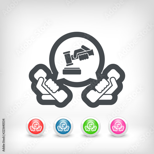 Legal assistance icon