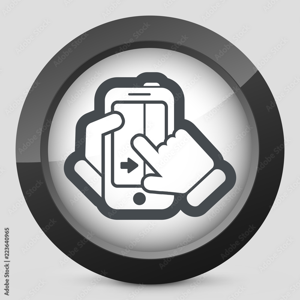 Touchscreen sliding icon
