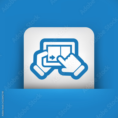 Touchscreen sliding icon