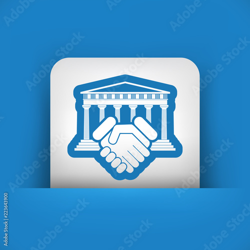 Courthouse agreement icon