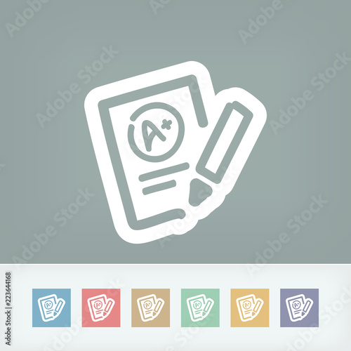 Excellent evaluation test icon