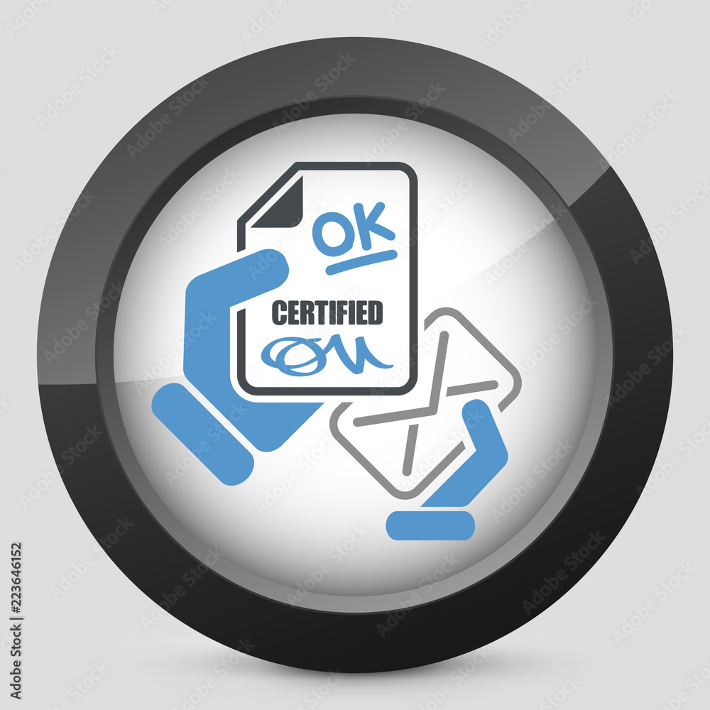 Mail with certification document Mail with certification document